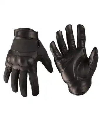 Retur gratuit Mil-tec mănuși tactice din piele / kevlar, negru