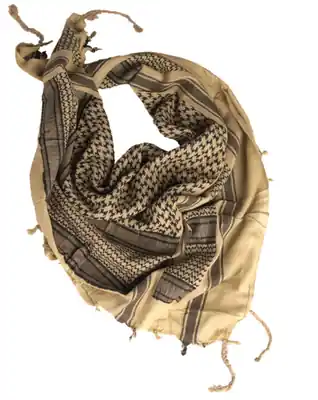 Livrare rapidă Mil-tec arafatka khaki-negru, 110 x 110cm
