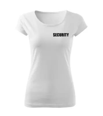 Ofertă Tricou dame DRAGOWA cu inscripția SECURITY, alb