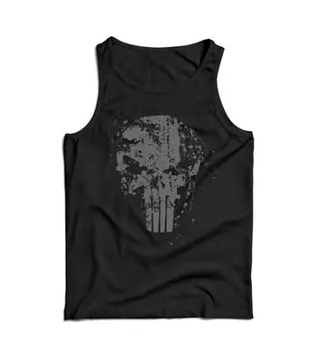 Cumpără online DRAGOWA maieu pentru bărbati Frank The Punisher, negru 160g/m2
