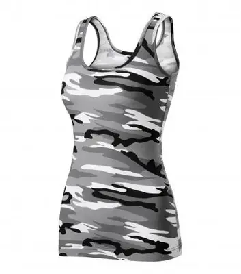 Ultima șansă Malfini Camouflage maieu damă,  gray 180g/m2