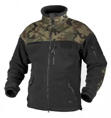 Bestseller Geacă fleece Helikon Infantry, negru woodland, 330g / m2