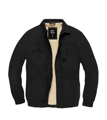 Geacă de tranziție Vintage Industries Dean sherpa, neagră Disponibil imediat