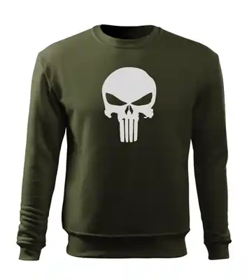 DRAGOWA Hanorac bărbati punisher, oliv 300g/m2 Promoție