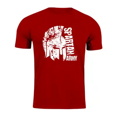 Retur ușor Tricou scurt DRAGOWA spartan army León, ROSU 160g/m2