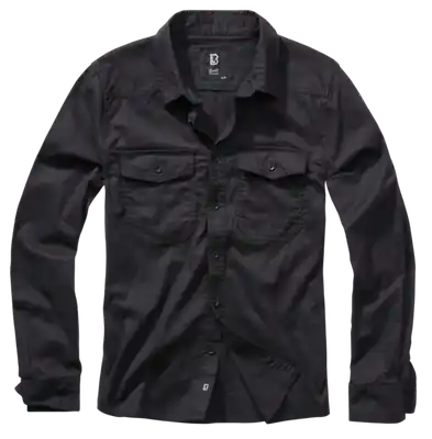 Brandit Flanellshirt Cămașă, negru Reducere extra