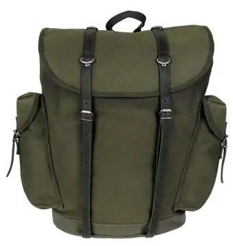 Ultima șansă MFH BW Rucsac montal oliv 30L cu bretele de piele