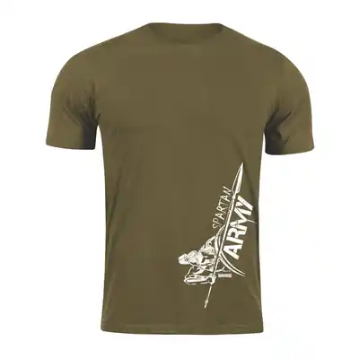 Tricou scurt DRAGOWA spartan army Myles, oliv 160g/m2 Retur ușor