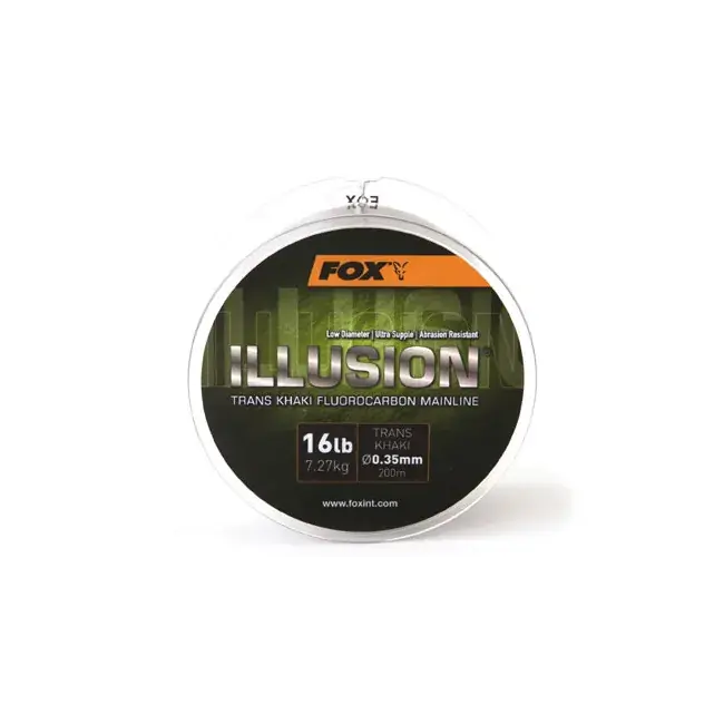 Fluorocarbon Fox Illusion Mainline Trans Khaki 16lb/0.35mm Plată securizată