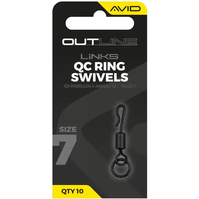 Vartej cu Anou si Agrafa Rapida Avid Carp Quick Change Ring Swivel – 10 buc/plic Ofertă specială