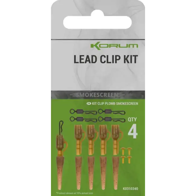 Doar azi Kit Montura Plumb Pierdut Korum Smokescreen Lead Clip, 4buc/plic