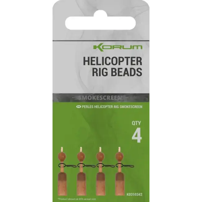 Bilute Antisoc Korum Smokescreen Helicopter Rig Beads cu Agrafa Rapida, 4buc/plic Retur ușor