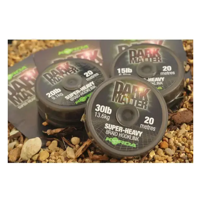 Vezi acum Korda Dark Matter Super-Heavy Braid Hooklink 20m – Fir textil cu tungsten pentru monturi crap