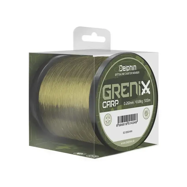 Fir Monofilament Pescuit Delphin Grenix Carp, Green, 500m Retur ușor