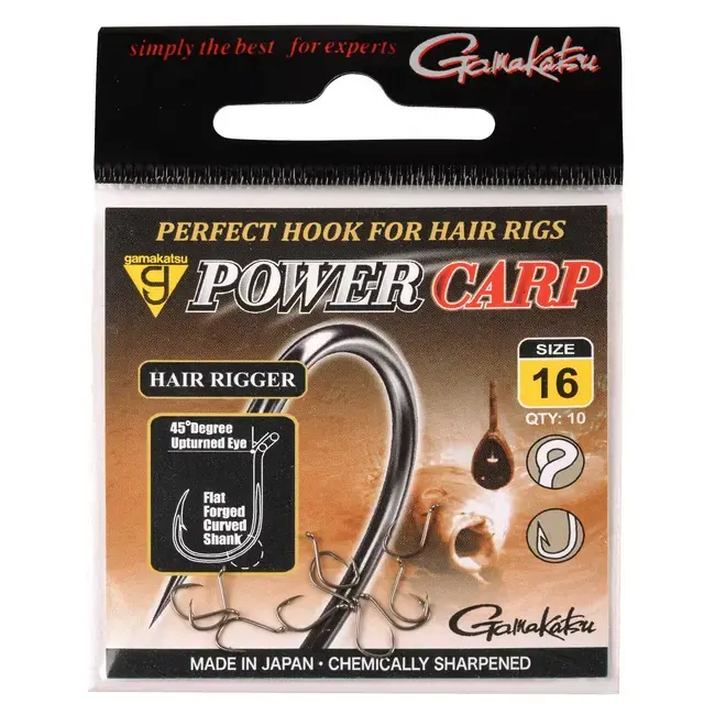 Disponibil imediat Carlig Gamakatsu Power Carp Hair Rigger, 10buc/plic
