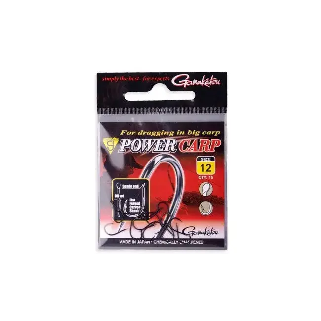 Chilipir Carlige Gamakatsu Powercarp Black, 15buc/plic