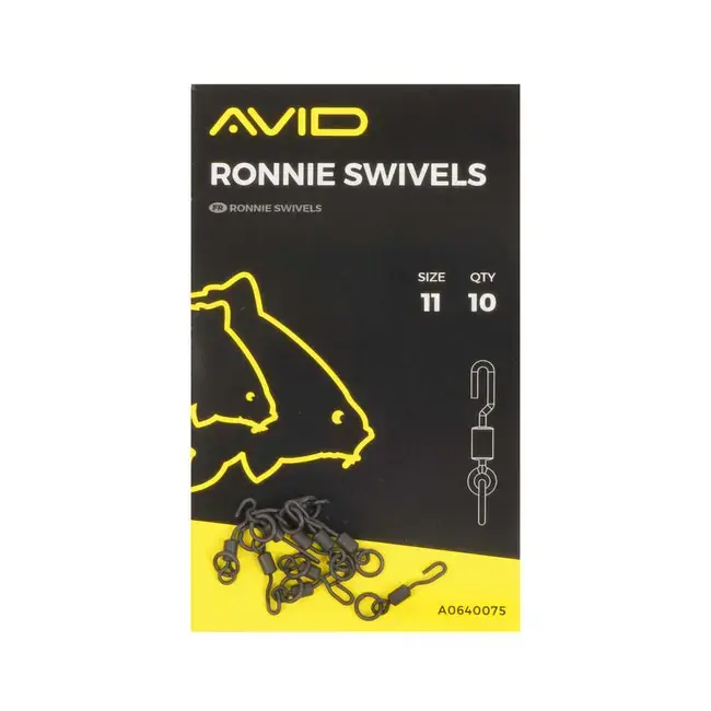 Vartej cu Anou si Agrafa Rapida Avid Carp Ronnie Swivel, Nr.11, 10buc/plic Doar azi