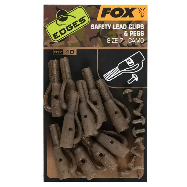Fox Edges Camo Lead Clip + Pegs, marimea 7 Cel mai bun preț