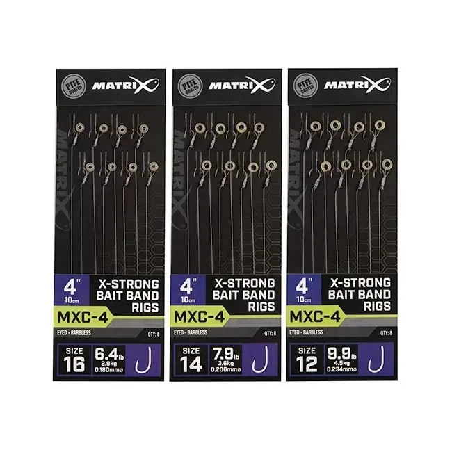 Riguri Matrix MXC-4 Barbless X-Strong Bait Band Rigs, 10cm, 8buc/plic Vezi acum