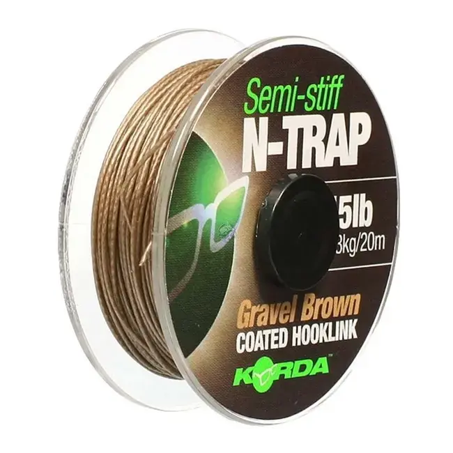 Reducere extra Fir Textil Korda N-Trap Semi Stiff, Gravel Brown, 20m