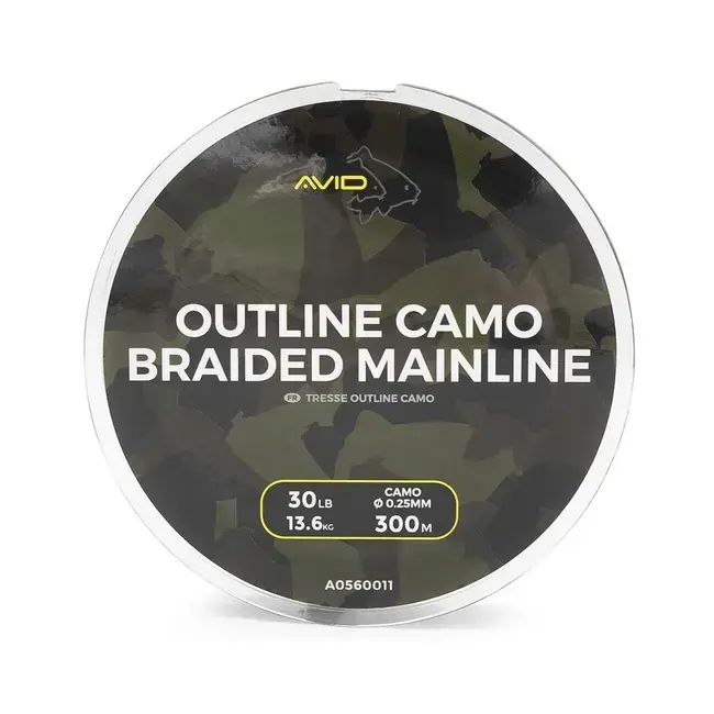 Fir Textil Avid Carp Outline Camo Braided Mainline, 30lb, 300m Cumpără online