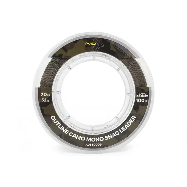 Fir Inaintas Monofilament Avid Carp Outline Camo Mono Snag Leader, 100m,0.70mm Livrare gratuită