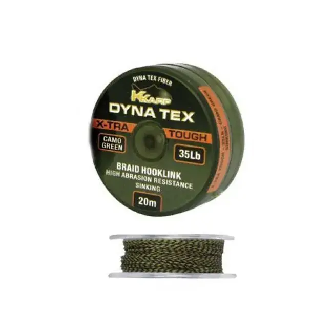 Livrare rapidă Fir Textil K-Karp Dynatex X-tra Tough, Camou Green, 20m