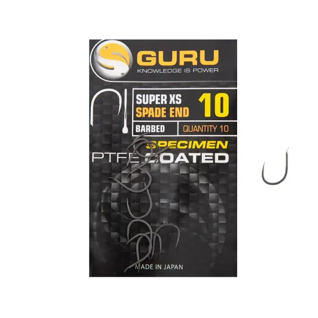 Carlige Guru Super XS Spade Barbed – 10buc/plic, Puternice, PTFE, Guru Point Disponibil imediat