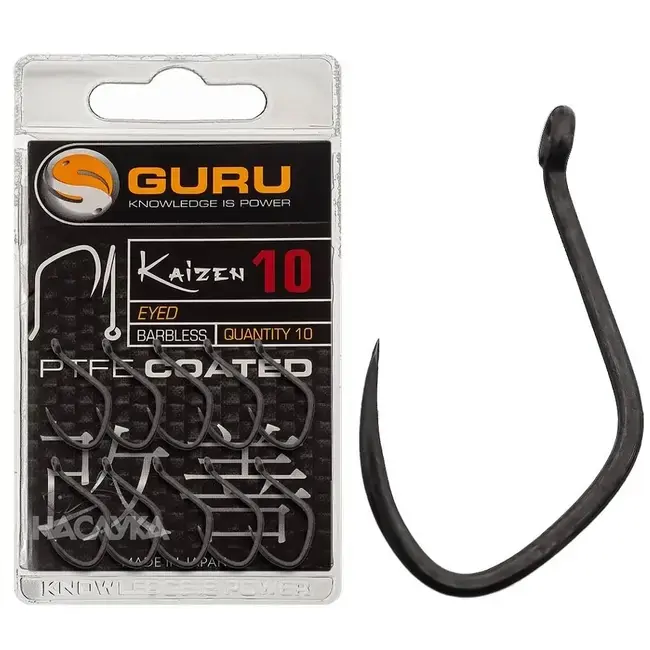 Vezi acum Carlige Guru Kaizen Eyed Barbless – 10buc/plic, Puternice si Durabile, Finisaj PTFE