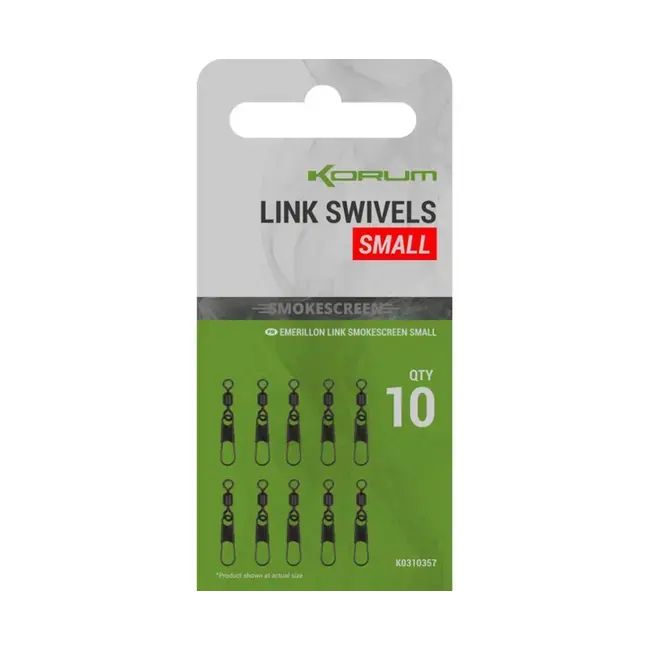 Preț mic Varteje cu Agrafa Korum Smokescreen Link Swivels, 10buc/plic