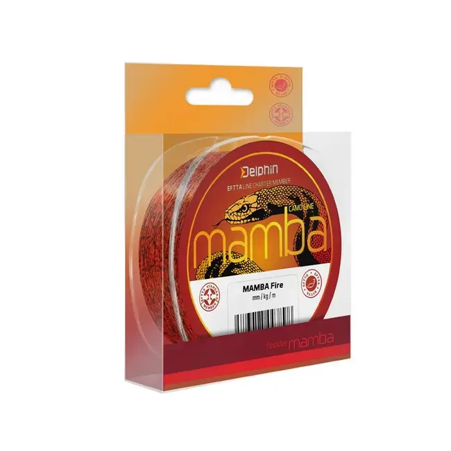 Doar azi Fir Monofilament Delphin Mamba Feeder, Culoare Camo Fire, 200m,300m