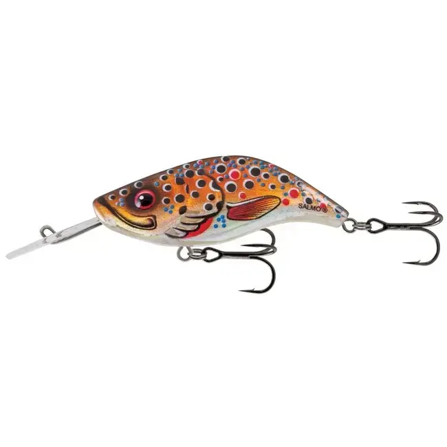 Comandă acum Vobler Salmo Sparky Shad Floating, Brown Holographic Trout, 4cm, 3.5g