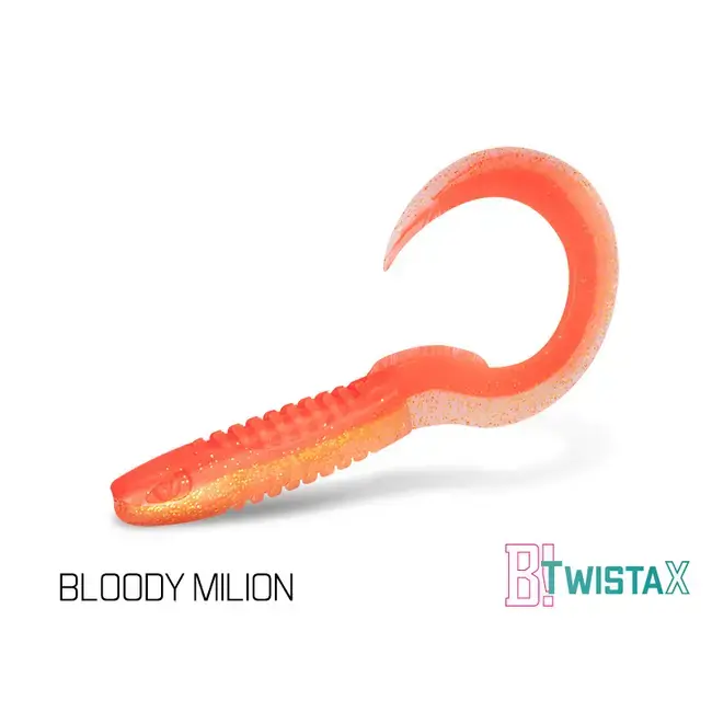 Twister Delphin Twistax Eeltail UVS, 6cm, 5buc/plic, Culoare BloodyMilion Livrare gratuită