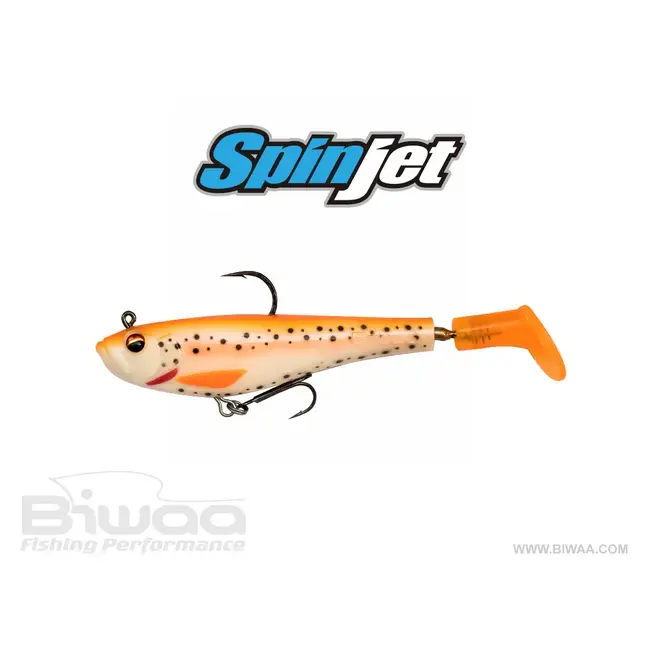 Swimbait Biwaa Spinjet 4" ,Culoare Aquabonita, 10cm, 18g – Nălucă Hibridă cu Mișcare Unică Plată sigură