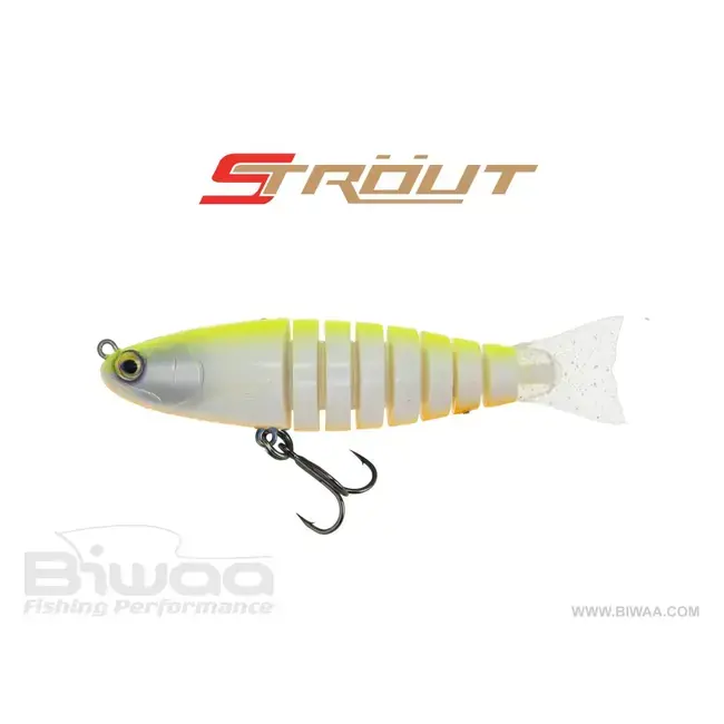 Disponibil imediat Vobler Swimbait Biwaa Strout,Culoare Hi-Viz, 9cm, 8g – Mișcare Naturală și Durabilitate