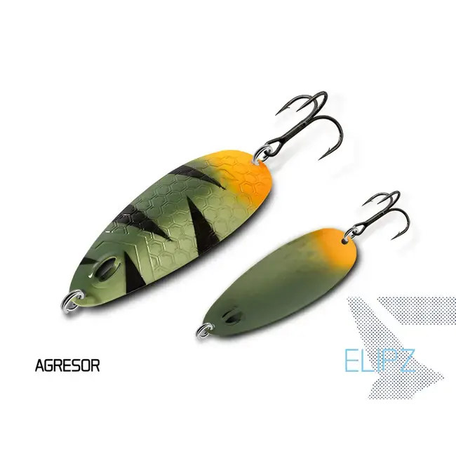 Livrare expres Lingurita Oscilanta,Pescuit la Stiuca Delphin Elipz FullScale,Agresor, 7.5cm, 12g