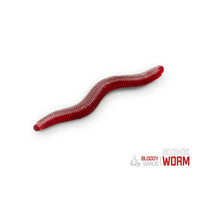 Worm Vierme Delphin B! StinxWORM, 4cm, 50buc/borcan, Aroma Garlic, Culoare Bloody Ieftin