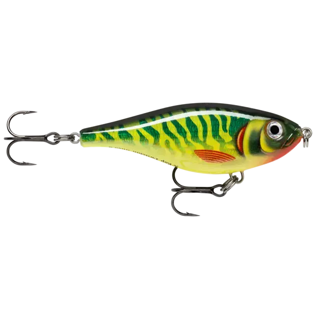 Vobler Rapala X-Rap Twitchin Shad, Culoare Hot Pike (HTP), 8cm, 13g Retur ușor