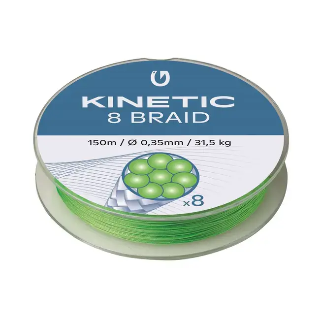 Cumpărături sigure Fir Textil Kinetic 8 Braid, Fluo Green, 150m