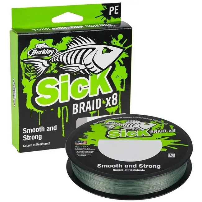 Fir Textil Berkley Sick Braid, Moss Green, 150m Cumpără online