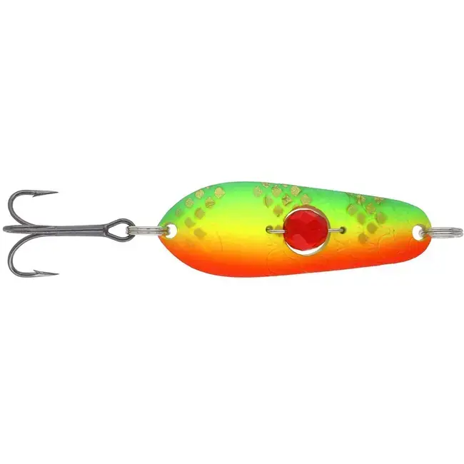 Lingurita Oscilanta Kuusamo Rasanen, 5cm, 5g, G/GR/FYe/FR-Al, UV Lichidare de stoc