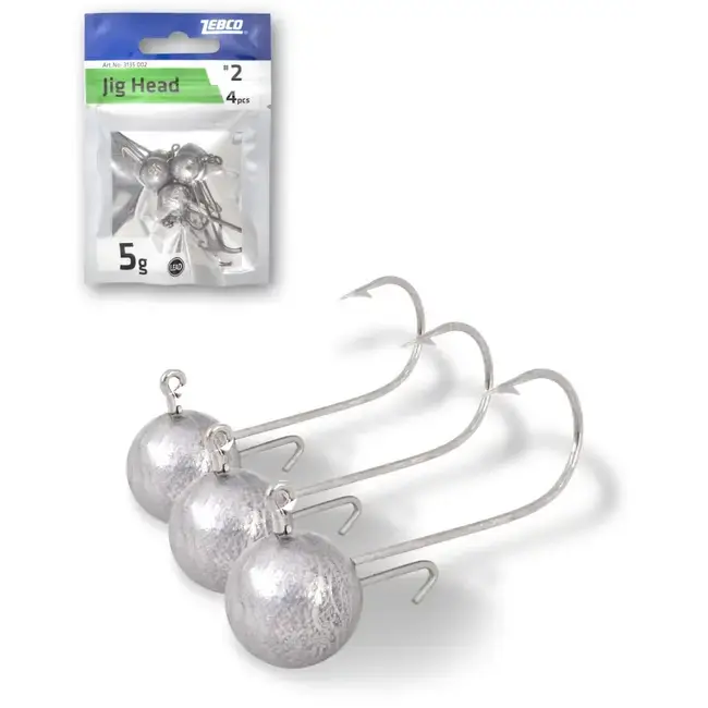 Calitate înaltă Jiguri Zebco Jig Head, Nr.3/0, 4buc/plic