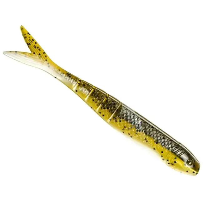 Shad Strike King KVD Perfect Plastics Blade Minnow, Green Pumpkin Pearl Belly, 11.4cm, 8buc/plic Promoție