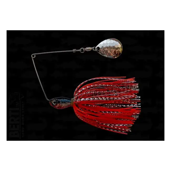 Bertilure Spinnerbait Colorado Deep Cup 11gr Skirt Siliconic Alb/Negru-Rosu Livrare gratuită