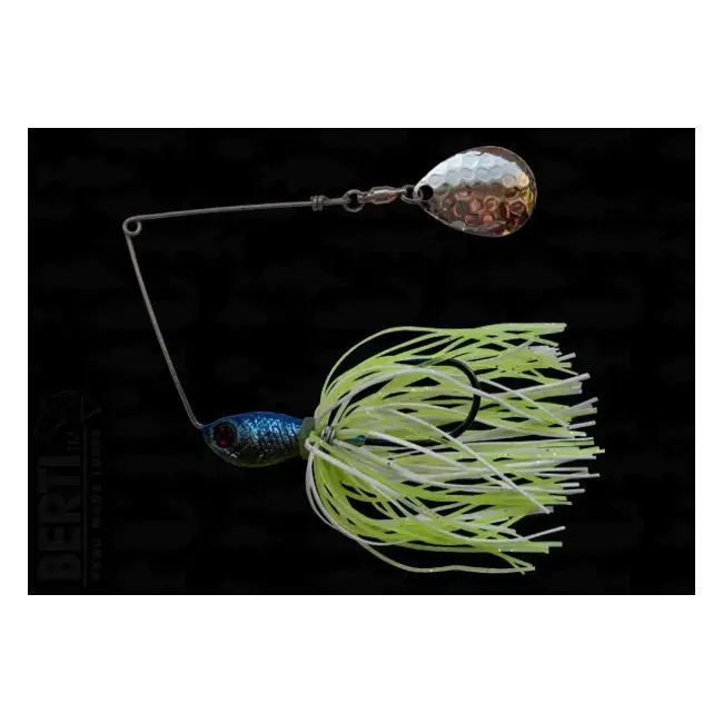Bertilure Spinnerbait Colorado Deep Cup 11gr Skirt Siliconic White Chartreuse Glitter Comandă acum