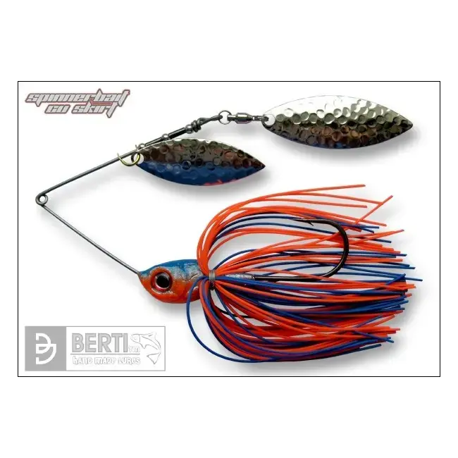 Preț redus Spinnerbait cu Skirt Berti Salcie Salcie, Albastru/Portocaliu, 14g
