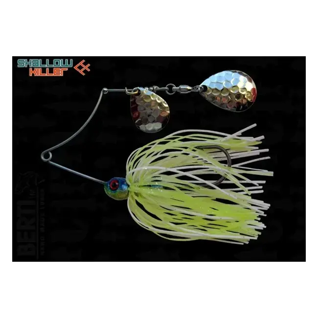 Spinnerbait Berti Shallow Killer Colorado Colorado, Alb/Chartreuse, 11g Retur ușor