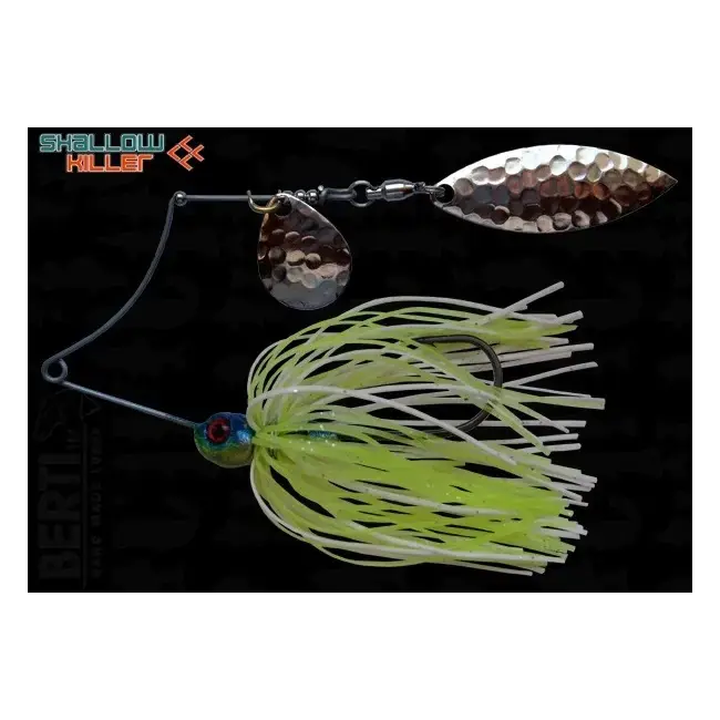 Spinnerbait Berti Shallow Killer Colorado Salcie, Alb/Chartreuse, 11g Transport gratuit
