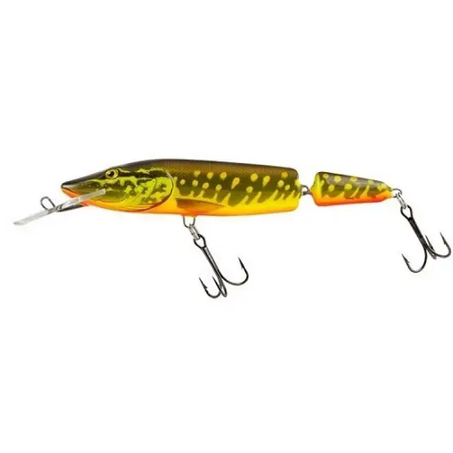 Vobler SALMO Pike Jointed Deep Runner, Hot Pike, 13cm Reducere