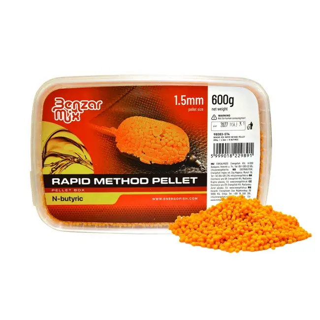 Pelete Benzar Method Rapid, 3.5mm, 600g, Mango Acid N-Butyric Reducere de preț